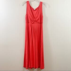 J Crew Red “The Lisa” Midi Sleeveless A-Line Dress
